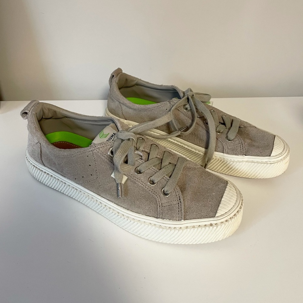 OCA Low Grey Suede Sneakers